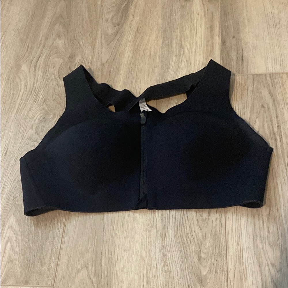 Lululemon Black Zip Up Sports Bra